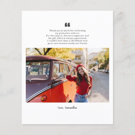 Modern Afstuderen 2025 foto Dank u kaart (Achterkant)