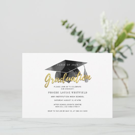 Modern Afstuderen 2025 Minimalistische Partij van Kaart (Staand voorkant)