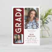 Modern Afstuderen 2 foto afstudeerfeest Kaart (Staand voorkant)