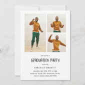 Modern AFSTUDEREN 4 foto afstudeerfeest Kaart (Achterkant)