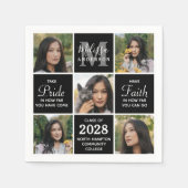 Modern Afstuderen 5 Afstuderen voor fotocollage Servet (Voorkant)