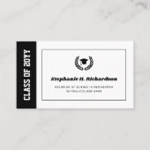 Modern Afstuderen Aankondiging Naam Kaart invoegen (Voorkant)