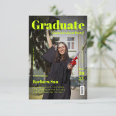 Modern Afstuderen Afstudeerder Graduation Party Ma Kaart (Staand voorkant)