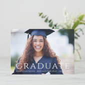 Modern Afstuderen Afstuderen Foto Aankondiging (Staand voorkant)