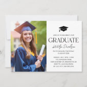 Modern Afstuderen Afstuderen Foto Kaart (Voorkant)