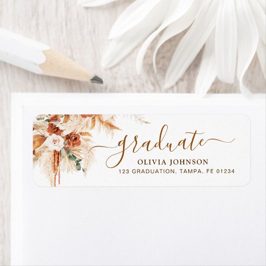 Modern Afstuderen Afstuderen retouradres Etiket