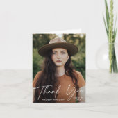 Modern Afstuderen Afstuderen van de Foto van White Bedankkaart (Voorkant)