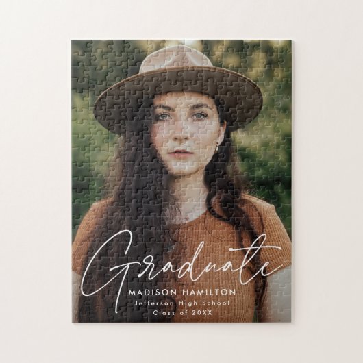 Modern Afstuderen Afstuderen van de Foto van White Legpuzzel (Verticaal)