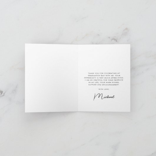 Modern Afstuderen Bedankkaart (Binnen)