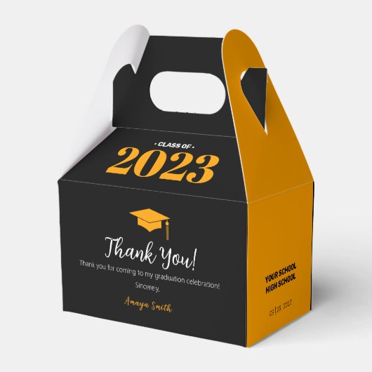 Modern Afstuderen dank u gevel/gunst doos Bedankdoosjes (Achterkant)