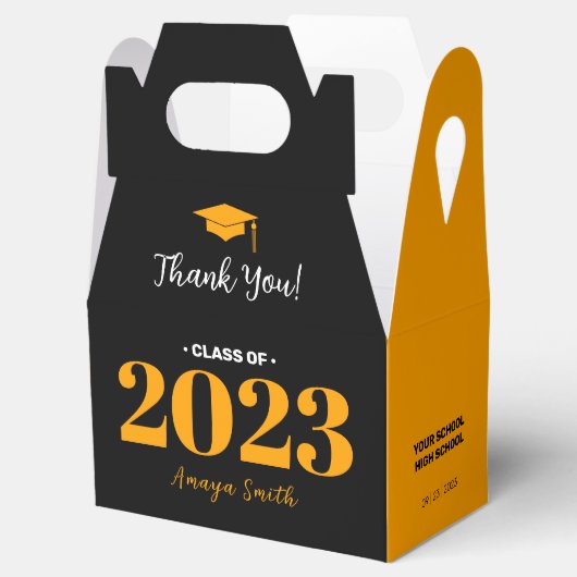 Modern Afstuderen dank u gevel/gunst doos Bedankdoosjes (Geopend)