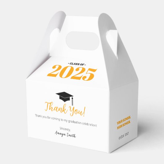 Modern Afstuderen dank u gevel/gunst doos Bedankdoosjes (Achterkant)