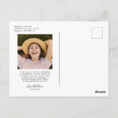 Modern Afstuderen Dank u Hartfoto Briefkaart (Achterkant)