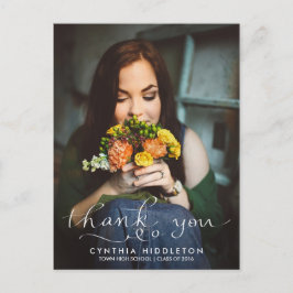 Modern Afstuderen Dank u Typografie Foto Briefkaart