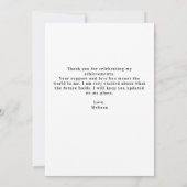 Modern Afstuderen Eenvoudig Custom Photo Afstudere Bedankkaart (Achterkant)