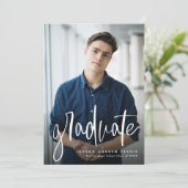 Modern afstuderen eenvoudig twee foto afstuderen kaart (Staand voorkant)