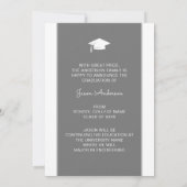 Modern Afstuderen elegant script | Foto Trendy 1 Aankondiging (Achterkant)