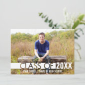 Modern Afstuderen Foto-aankondiging en Partij Kaart (Staand voorkant)