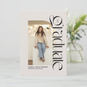 Modern afstuderen foto afstuderen kaart (Staand voorkant)