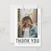 Modern Afstuderen Foto Bedankt Typografie Afstuder (Voorkant)