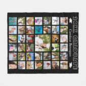 Modern Afstuderen foto Collage Black Fleece Deken (Voorkant (Horizontaal))