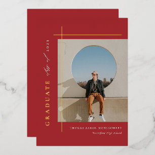 Modern Afstuderen foto Folie Uitnodiging