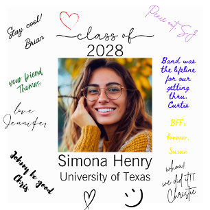 Modern Afstuderen Foto Gast Signature Poster