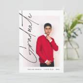 Modern Afstuderen Foto High School Afstuderen Aankondiging (Staand voorkant)