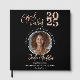 Modern Afstuderen Foto Roos Gold Guestbook Gastenboek