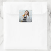 Modern Afstuderen foto Vierkante Sticker (Tas)