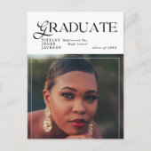 Modern Afstuderen fotoafstudeerfeest Briefkaart (Voorkant)