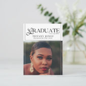 Modern Afstuderen fotoafstudeerfeest Briefkaart (Staand voorkant)