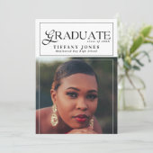 Modern Afstuderen fotoafstudeerfeest Kaart (Staand voorkant)