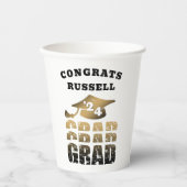 Modern Afstuderen Gefeliciteerd Afstudeerder Naam Papieren Bekers (Voorkant)