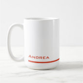 Modern Afstuderen gepersonaliseerd rood script Koffiemok (Links)