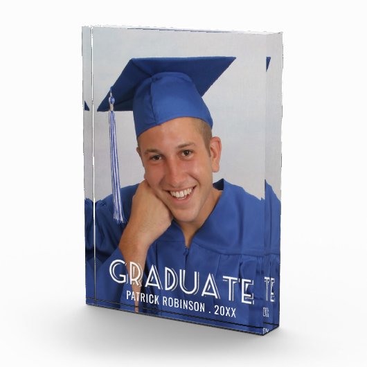 Modern Afstuderen gepersonaliseerd verticaal Fotoblokken (Rechts)