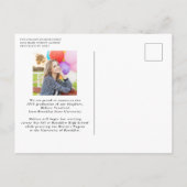 Modern Afstuderen Gold Lijst Foto Afstuderen Aankondigingskaart (Achterkant)