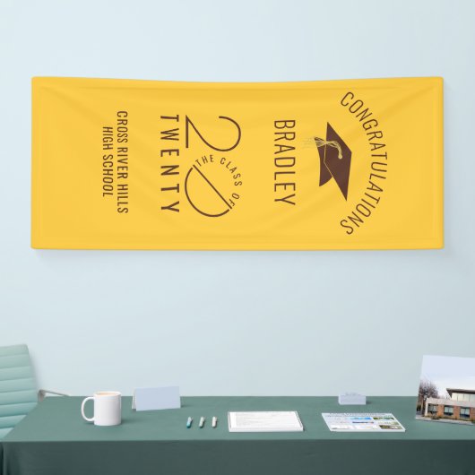 Modern Afstuderen Goud Stylist Klasse Jaar Spandoek (Beurs)