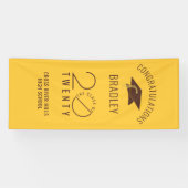 Modern Afstuderen Goud Stylist Klasse Jaar Spandoek (Horizontaal)