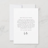 Modern Afstuderen Handgeschreven Script Foto Bedankkaart (Achterkant)