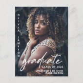 Modern Afstuderen handgeschreven script | Foto Briefkaart (Voorkant)