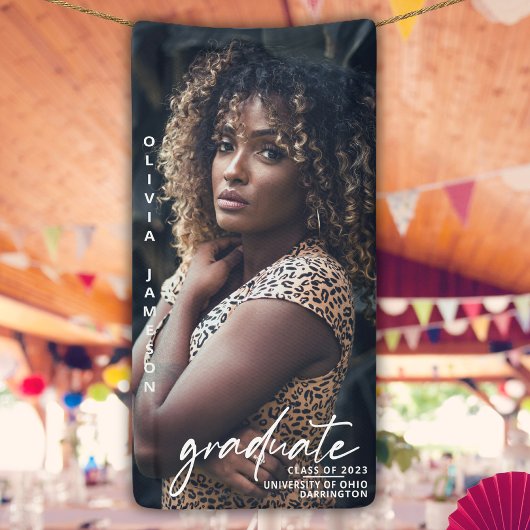 Modern Afstuderen handgeschreven script | Foto Spandoek