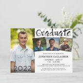 Modern Afstuderen handmatige foto-inklage Kaart (Staand voorkant)