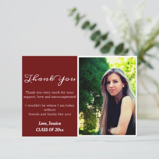 Modern Afstuderen - Hartelijk dank - Afstudeerder Bedankkaart (Staand voorkant)