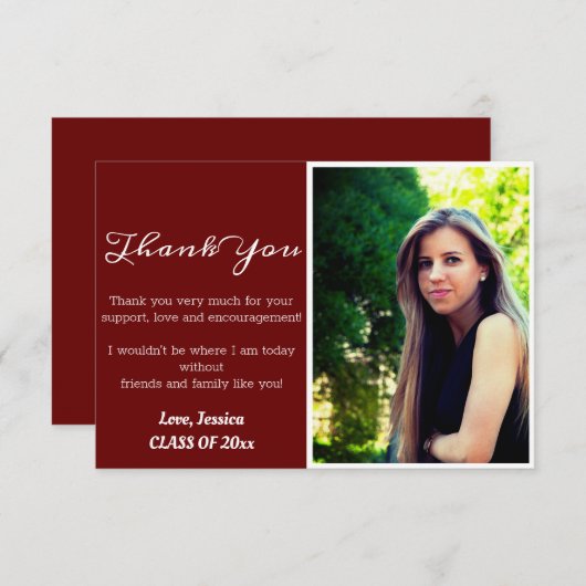 Modern Afstuderen - Hartelijk dank - Afstudeerder Bedankkaart (Voorkant / Achterkant)