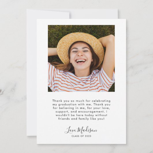 Modern Afstuderen Hartelijk dank Bedankkaart (Achterkant)