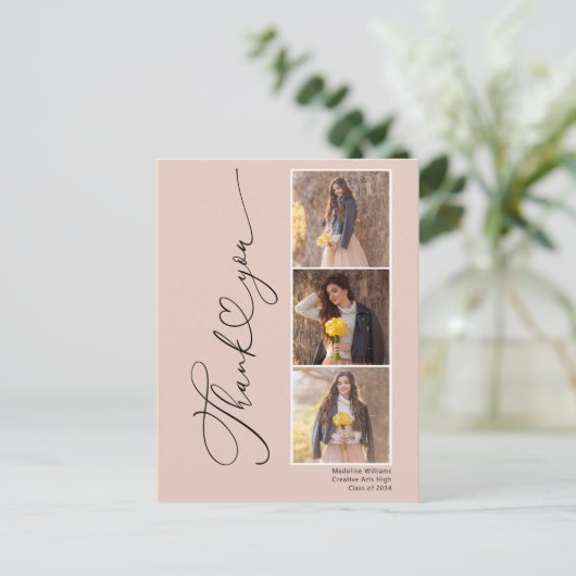 Modern Afstuderen Hartelijk dank Briefkaart (Staand voorkant)