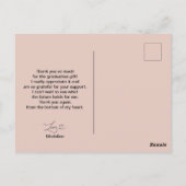 Modern Afstuderen Hartelijk dank Briefkaart (Achterkant)