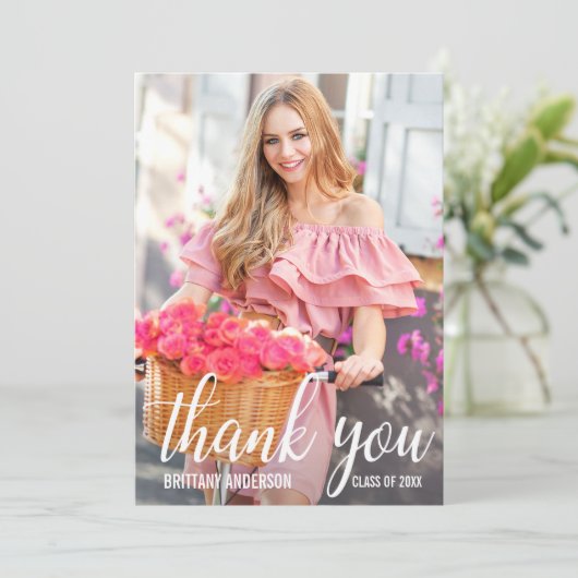 Modern Afstuderen - Hartelijk dank voor uw fotoka Aankondiging (Staand voorkant)