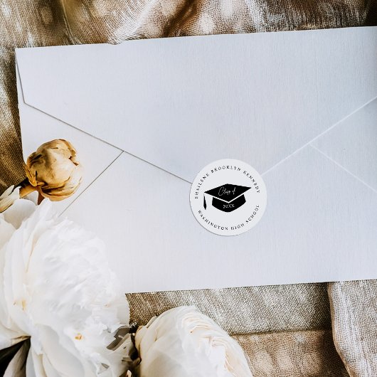 Modern Afstuderen Jaar Envelope Seal Label Sticker